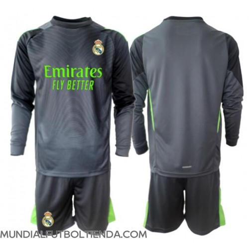 Camiseta Real Madrid Portero Tercera Equipación Replica 2025-26 para niños mangas largas (+ Pantalones cortos)
